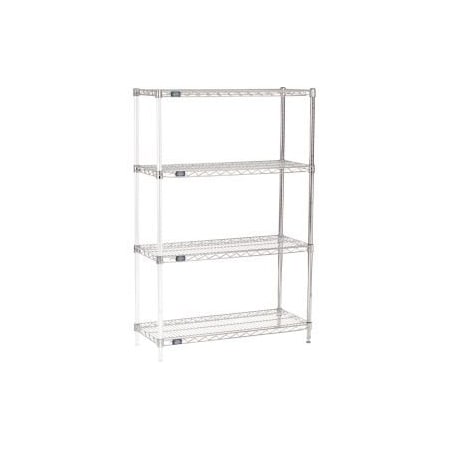 Global Equipment Nexel    Chrome Wire Shelving Add-On - 42"W x 14"D x 63"H A14426C